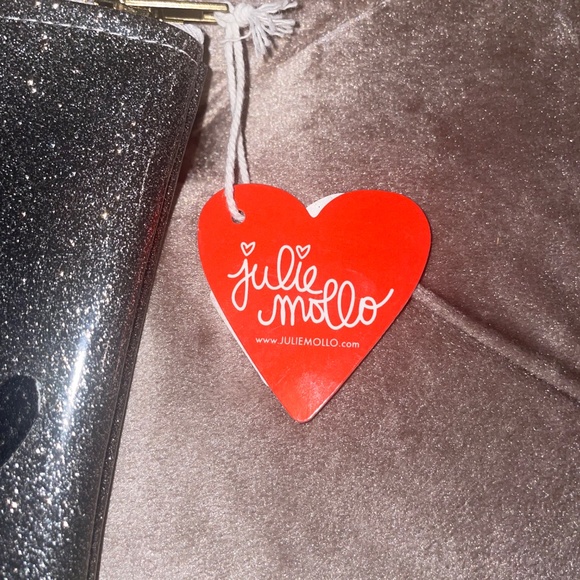 JULIE MOLLO Handmade Silver Glitter Brooklyn Clutch Bag - Picture 2 of 8